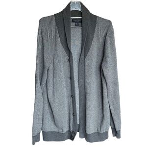 Thomas Parker New York Cardigan Grey Sweater Sz XL